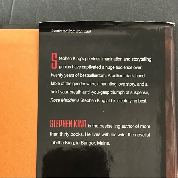 Rose Madder by Stephen King (1st Edition) | Fiction, Horror | Hardcover Book - Picture 4 of 10